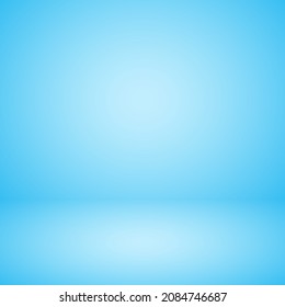 Fondo abstracto de estudio azul pastel vacío con efecto de foco. Fondo de exposición de productos. Iluminación escénica. Ilustración vectorial.