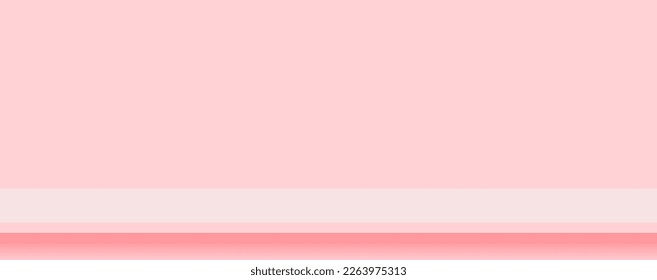 Empty pastel pink color studio room background