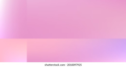 Leere, pastellfarbene Violette glatte Aquarell Farbige Oberfläche. Lebhafter, unscharfer Barbie-Hintergrund. violetter hellrosa Originalhintergrund. Neon White Smooth Gradient Mesh Screens Illustration.