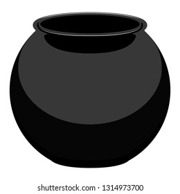 Empty patrick day golden coin pot. Vector illustration design