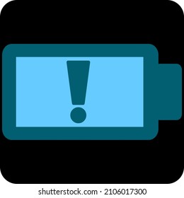 Empty phone battery, illustration, vector on a white background.