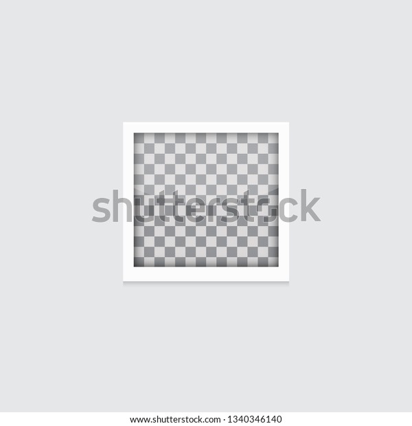 Empty Photo Frame Design Stock Vector (Royalty Free) 1340346140 ...