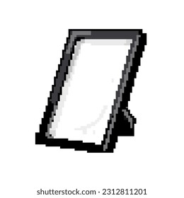 empty photo frame game pixel art retro vector. bit empty photo frame. old vintage illustration