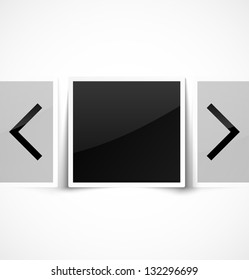 Empty photo frame as image gallery. Vector illustration