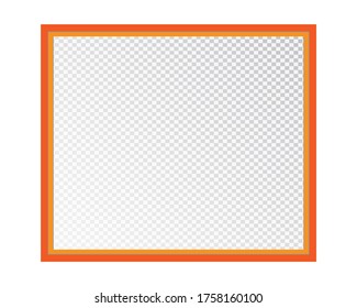 Empty photo frame isolated on a transparent background. Vector illustration for your design.