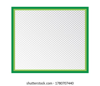 Empty photo frame isolated on a transparent background. Vector illustration for your design.