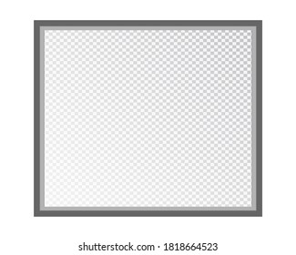 Empty photo frame isolated on a transparent background. Vector illustration for your design.