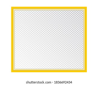 Empty photo frame isolated on a transparent background. Vector illustration for your design.