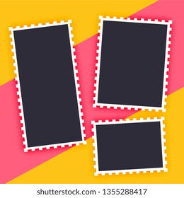 empty photo frame stylish background