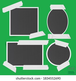 Empty photo frame. Vector illustration.
