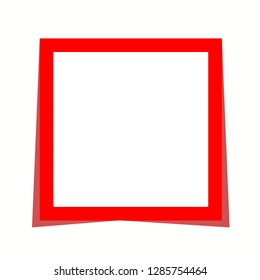 Empty photo frames on white background. Vector illustration