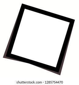 Empty photo frames on white background. Vector illustration