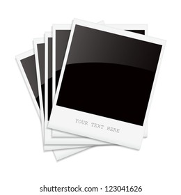 Empty photo frames. Vector illustration