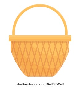 Empty picnic basket icon. Cartoon and flat of Empty picnic basket vector icon for web design isolated on white background