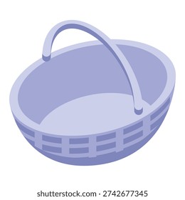Empty picnic basket is waiting to be filled with food and drinks for a relaxing picnic in nature