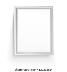 Empty picture frame isolated on white