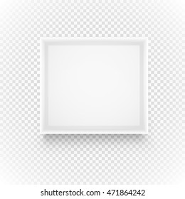 Empty picture frame isolated on transparent background