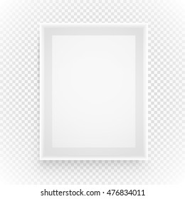 Empty picture frame isolated on transparent background