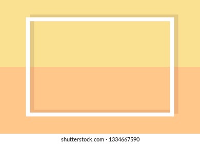 Empty picture frame mock up. Minimalism template flat lay out. Colorful paper background. Empty place for text, design your idea, quotes and sayings.