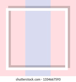 Empty picture frame mock up. Minimalism template flat lay out. Colorful paper background. Empty place for text, design your idea, quotes and sayings.