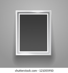 Empty picture frame on the wall template