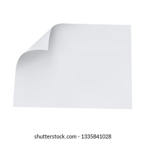 Empty piece of paper realistic style with shadow empty paper page white paper. EPS 10