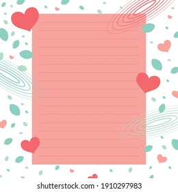 Empty pieces of papers with a colorful background, ready for your message. Vector illustration.
