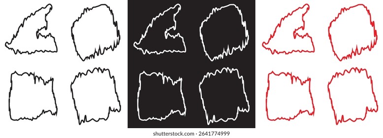 Empty pieces of ripped teared sheets with jagged edges.  Scraps of torn paper vector. Vector for websites, mobile interfaces, presentations, banner, visual branding etc. Vector illustration. EPS 10