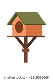 Empty pigeon house. Simple flat illustration