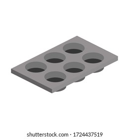 Empty pill packaging from gray on a white background, sign for design, vector illustration