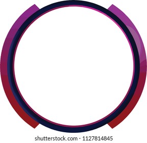 Empty pink frame on white background. Hand-drawn round icon for text place, banner or message. Game interface mockup. Round blank vector illustration on white backdrop. Pink icon isolated.