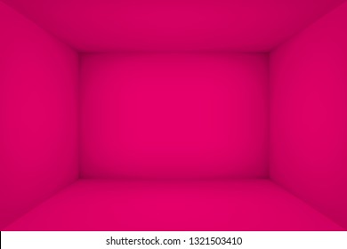 Empty pink room. The inner space of the box. Vector design illustration. Mock up for you business project