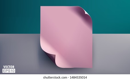 empty pink sheets with folded corners.