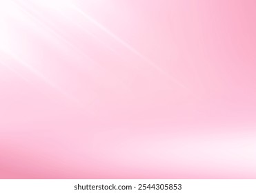 Empty Pink studio background. Abstract gradient pink background. Pink wall room with lights. Space for selling products on the website. Vector illustration.