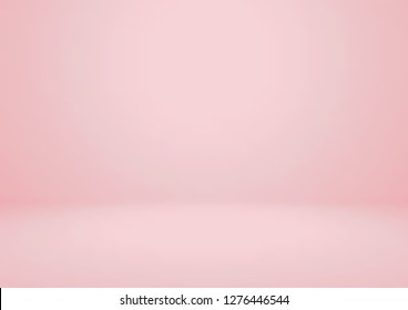 Empty pink studio room vector background. Can be used for for display or montage your products