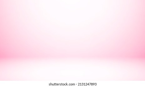 Empty pink studio room vector background. Can be used for for display or montage your products