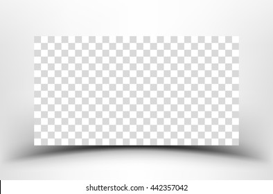 Empty place with shadow on a white background. Blank template on white background with soft shadows.