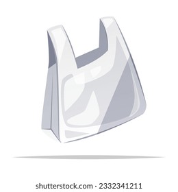 Empty plastic bag vector isolated illustration