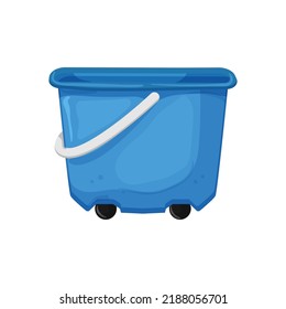 empty plastic bucket container cartoon. empty plastic bucket container sign. isolated symbol vector illustration