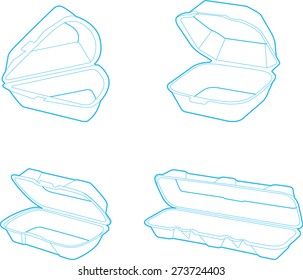 Empty Plastic Container, Vector Illustration