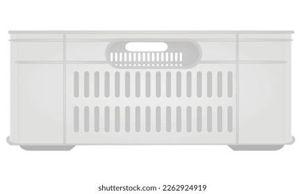 Empty plastic crate. vector illustration