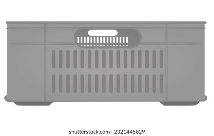 Empty plastic crate. vector illustration