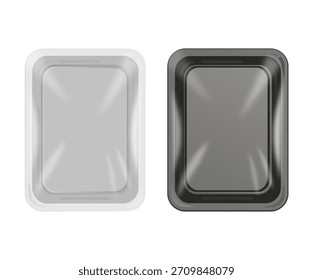 Envases de plástico vacíos para comida para llevar