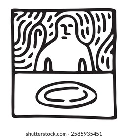 
Empty plate and disappointed face. Hand drawn. Simple illustration. Hand drawn doodle for sticker, postcard, wallpaper, mural, fabric, prints, wall decor, clothing, etc