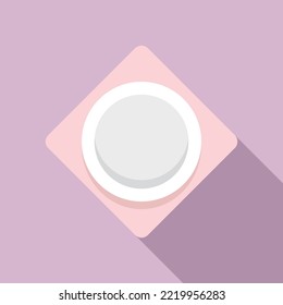 Empty Plate Icon Flat Vector. Dish Food. Dinner Plate