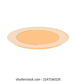 Empty Plate Icon On White Background