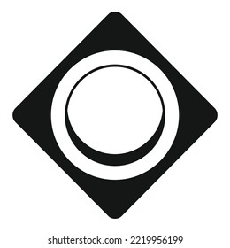 Empty Plate Icon Simple Vector. Dish Food. Dinner Plate