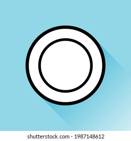 Icono de placa vacía. Ilustración vectorial.