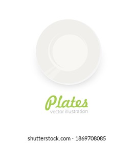 Empty plate isolated on white background.