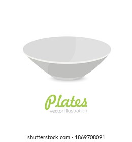 Empty plate isolated on white background.